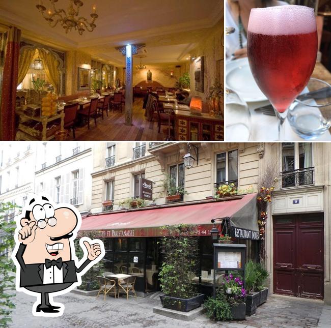 La intérieur et vin du restaurant