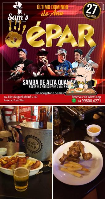 Comida em Sam´s Nosso Bar