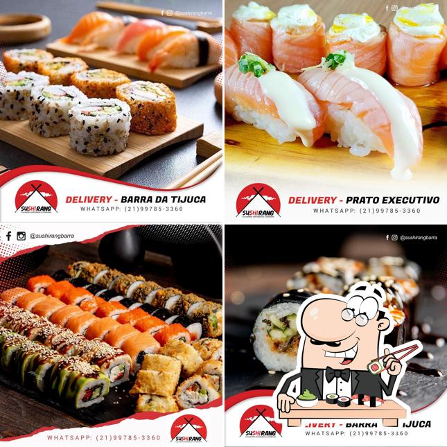 Rolos de sushi são oferecidos por Equilibrio Sushibar