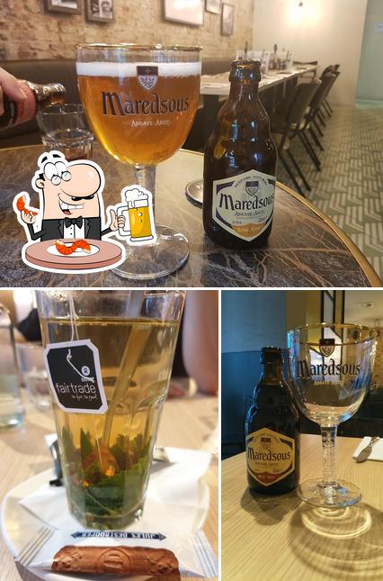 Vous pouvez prendre un verre de bière blonde ou brune