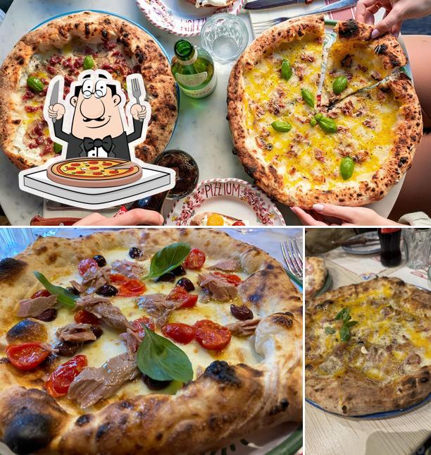 A Pizzium - Via Anfossi, vous pouvez commander des pizzas