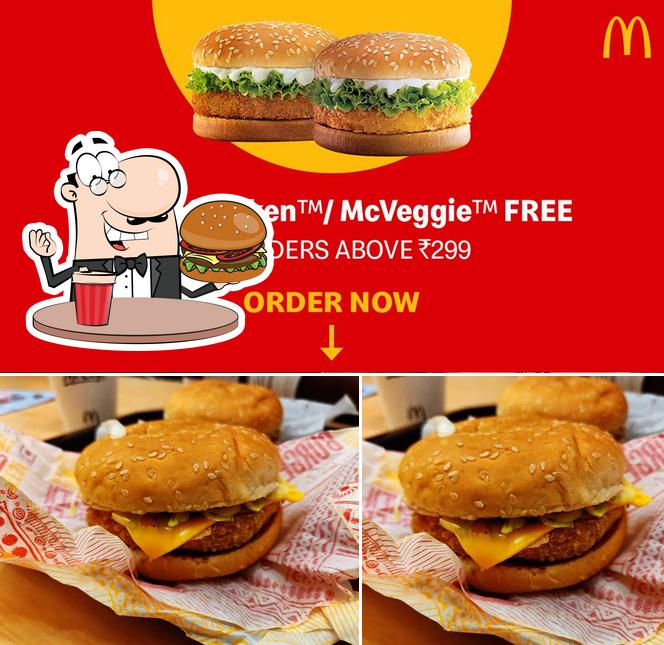 Try out a burger at McDonald's