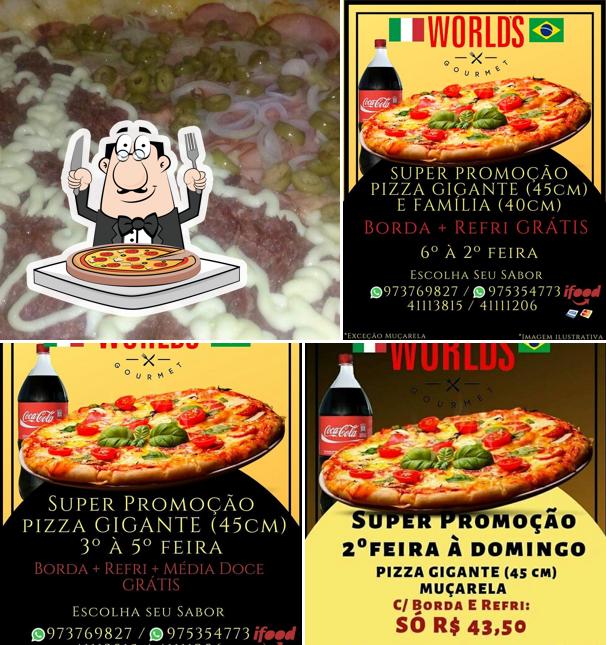 Consiga pizza no World's Gourmet