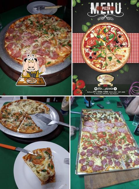 Peça diferentes variedades de pizza