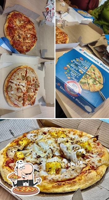 Pick pizza at Domino's Pizza