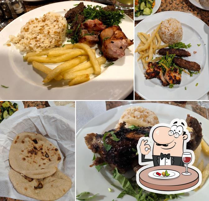 Food at El Hussein Restaurant
