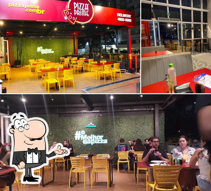 Dê uma olhada a ilustração ilustrando interior e bebida a Pizza Prime - Goiânia