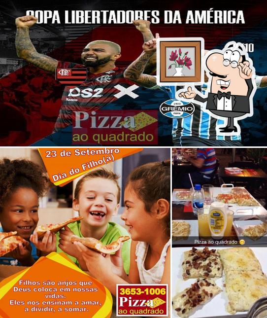 O interior do Pizza ao Quadrado