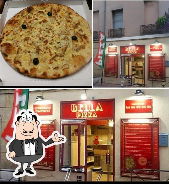 Voici l’image représentant la intérieur et pizza sur Bella Pizza Carpentras