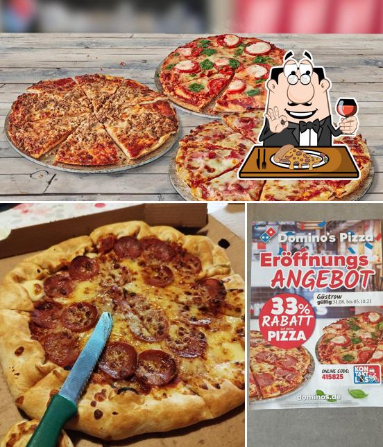 A Domino's Pizza Güstrow, vous pouvez essayer des pizzas