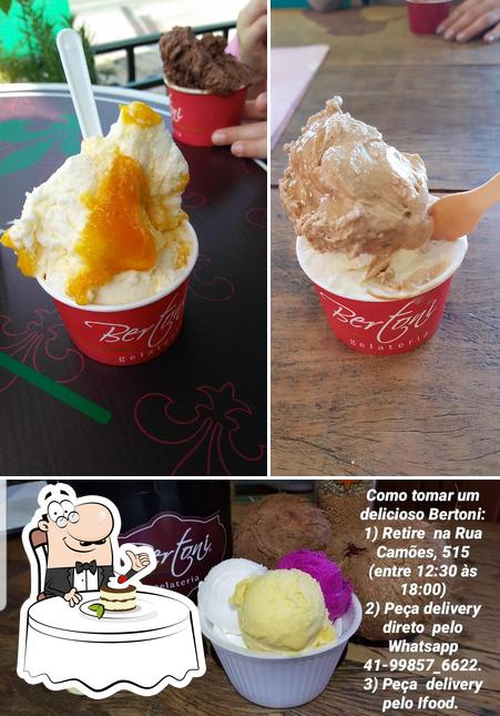 Bertoni Gelateria provê uma seleção de pratos doces