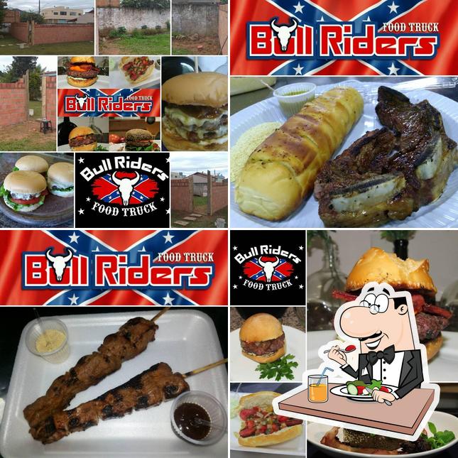 Comida em Bull Riders Hamburguers