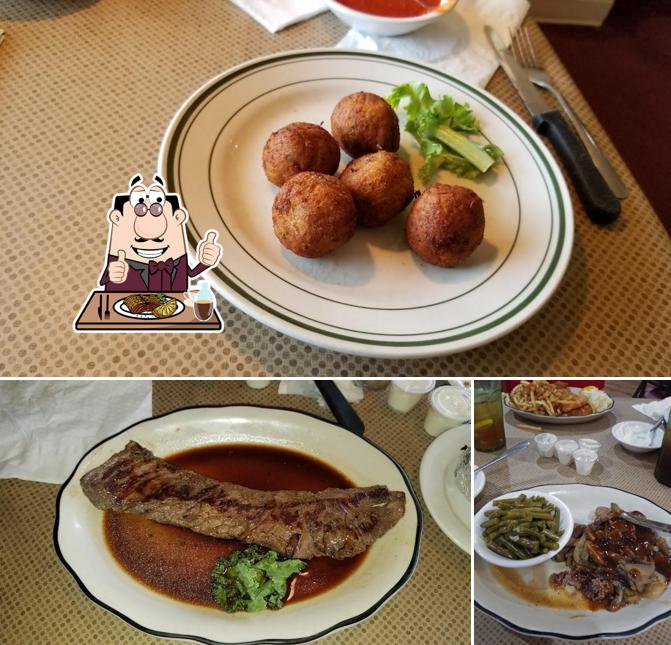 Order meat dishes at Gus and George's Spaghetti and Steak House