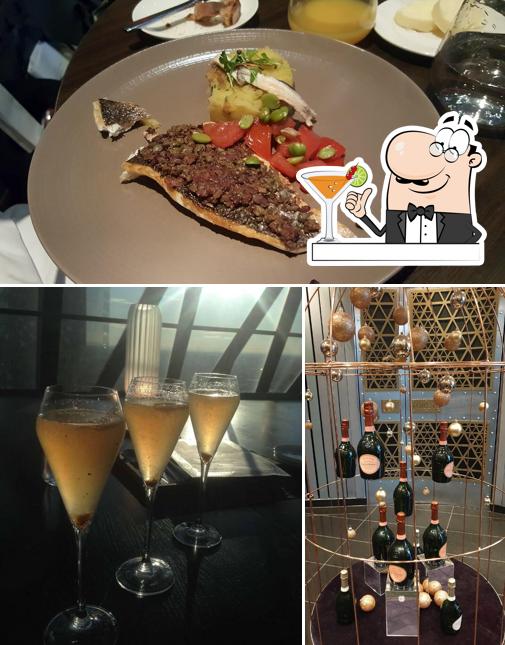 Among various things one can find drink and food at Searcys at The Gherkin