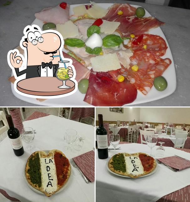 Pizzeria trattoria La DEA si caratterizza per la bevanda e cibo