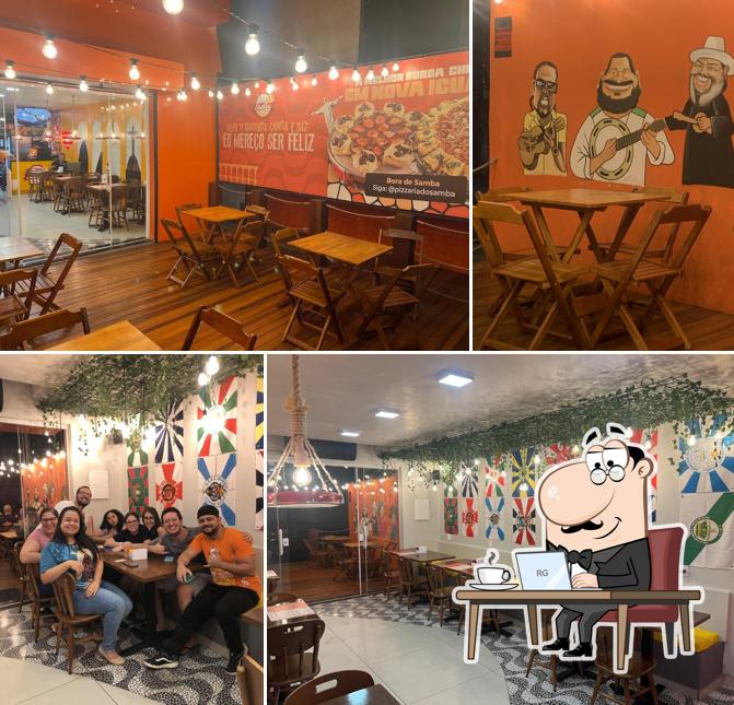 O interior do Pizzaria do Samba - Nova Iguaçu