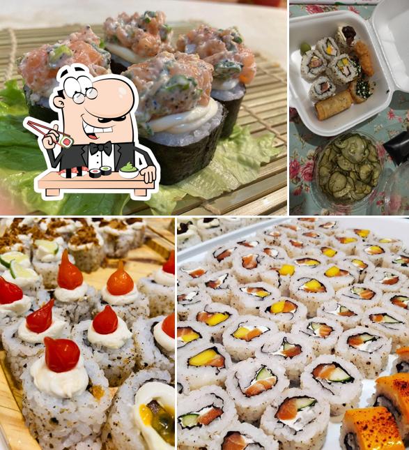 Rolos de sushi são disponibilizados no Taykan Temakeria e Sushis Rolls