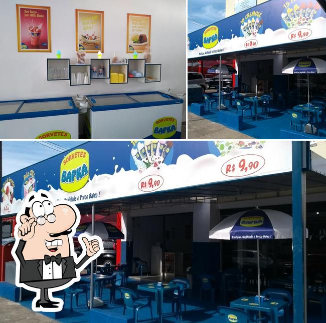 O interior do Sorveteria Bapka Xaxim