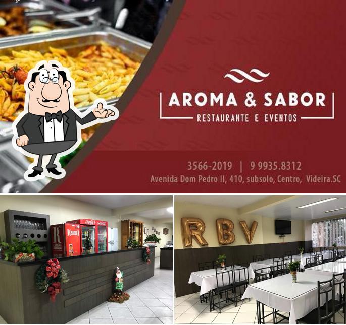 O interior do Aroma & Sabor - Restaurante e Eventos