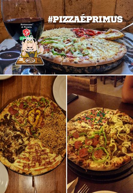 Escolha pizza no Restaurante e Pizzaria - Primus Grill - Parobé RS