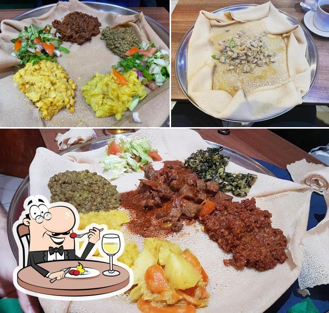 Food at Ayat Ethiopian Restaurant