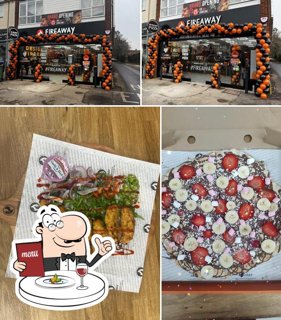 Estas son las fotografías que hay de comida y exterior en Fireaway Pizza