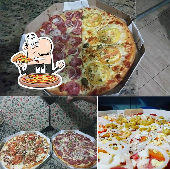 Escolha pizza no Vitin Pizzaria e Sanduícheria