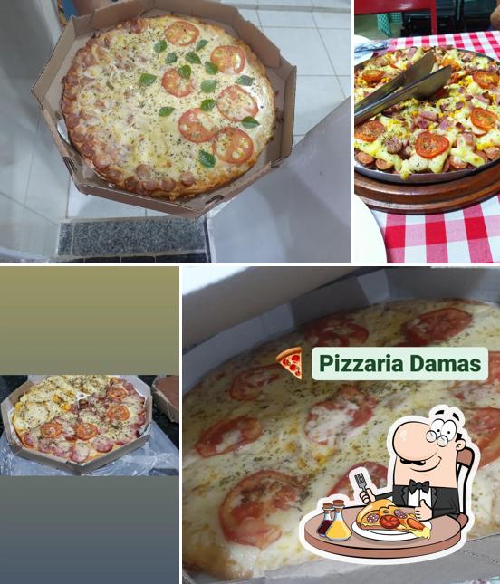 Experimente pizza no Pizzaria Damas