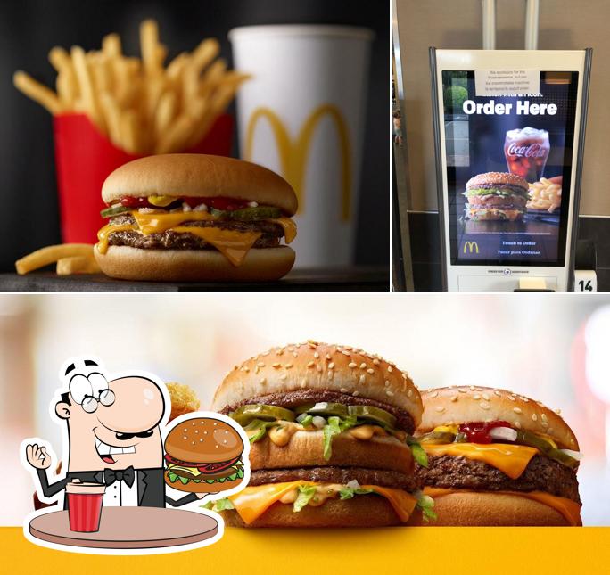 Try out a burger at McDonald's