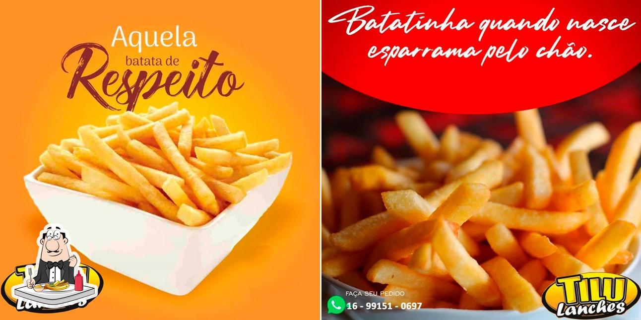 Prove batatas fritas no Tilu Lanches e Pizzas