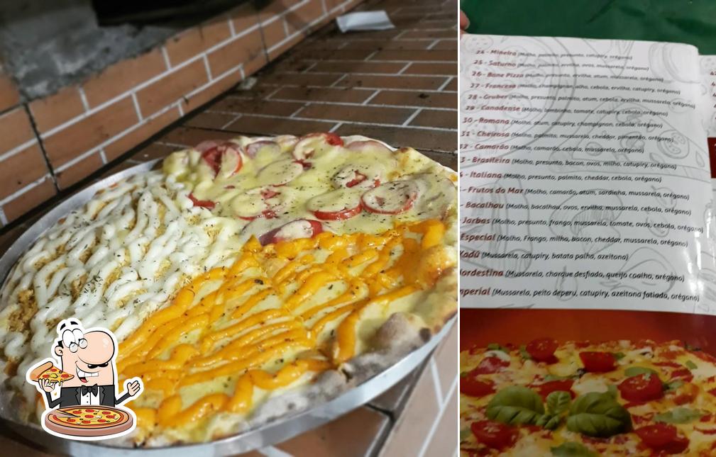 Escolha pizza no Pizzaria Bone Pizza