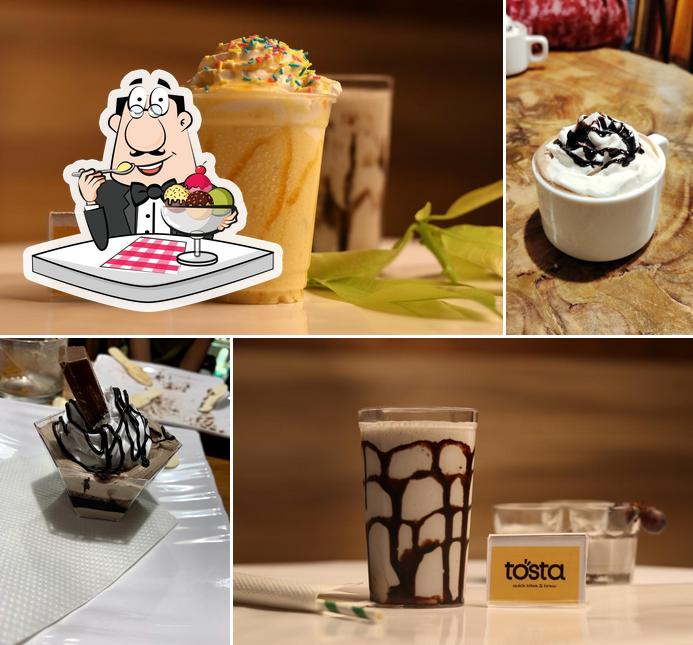 Tosta cafe offers a selection of desserts