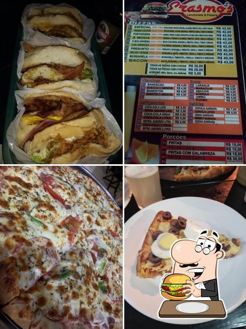 Peça um hambúrguer no Erasmo Lanches & Pizzas