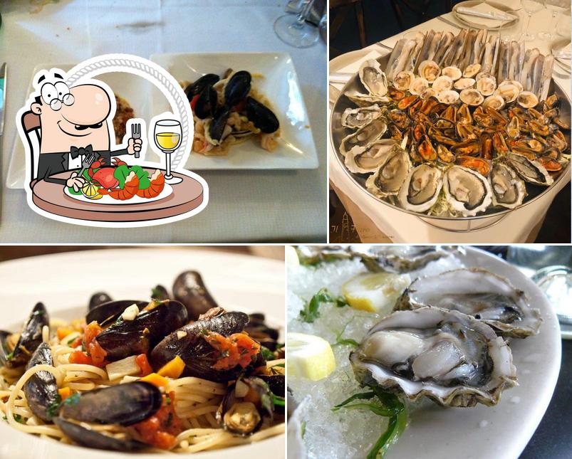 Kostet Meeresfrüchte bei Ristorante Il Faro