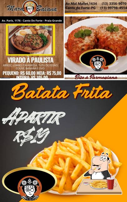 Batata frita em Restaurante Mara Baiana