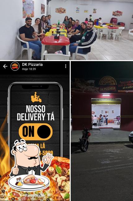 No D'casa lanches, você pode conseguir pizza