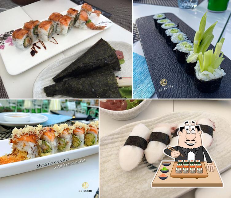 Scegli le diverse opzioni di sushi