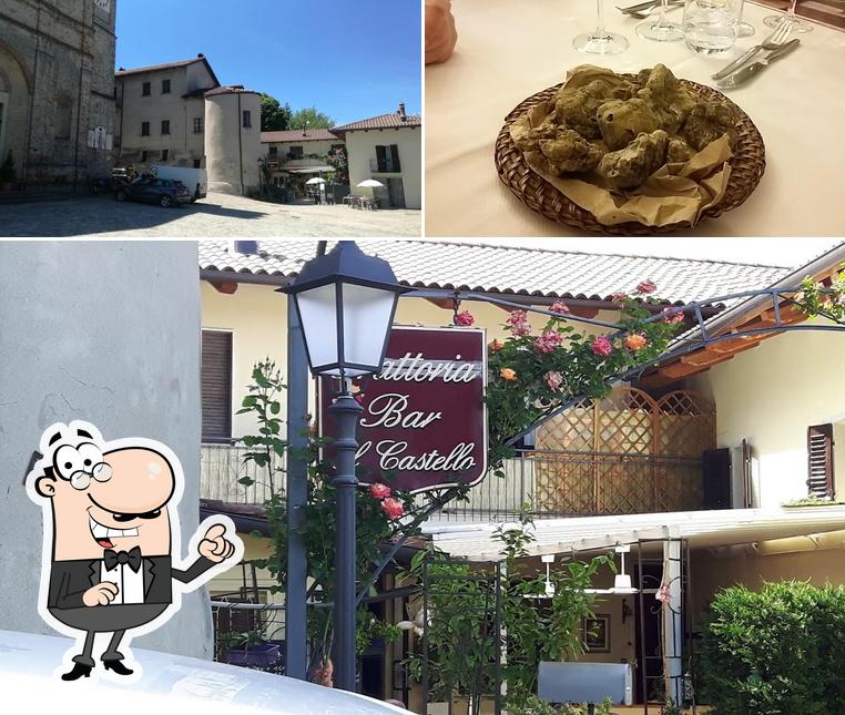 Check out the picture showing exterior and food at Al Castello