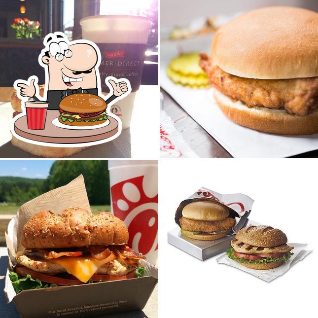 Order a burger at Chick-fil-A