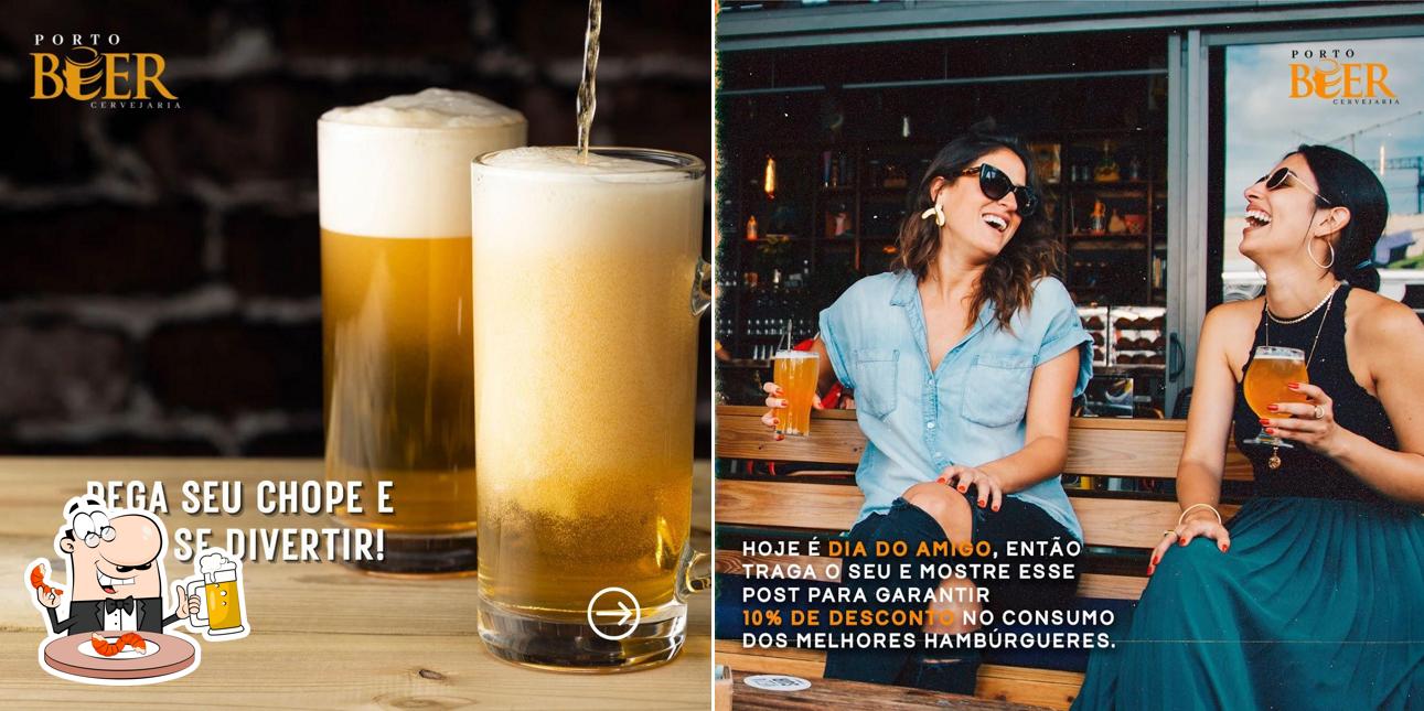 Porto Beer Itapema Restaurante e Cervejaria serve uma seleção de cervejas