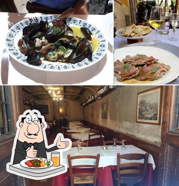 La immagine di cibo e interni da Ristorante Arco Di S. Calisto