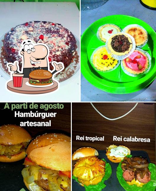 Experimente um hambúrguer no Rei Do Coco