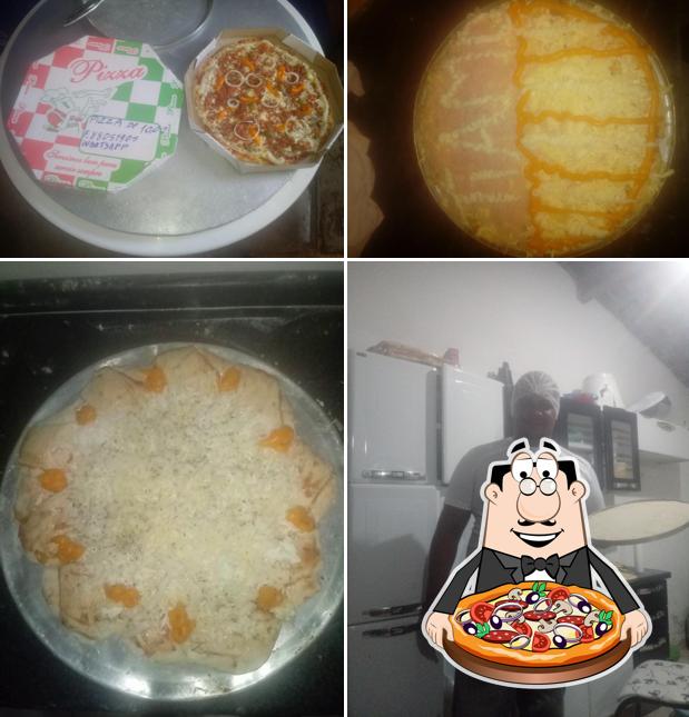 Escolha diferentes variedades de pizza