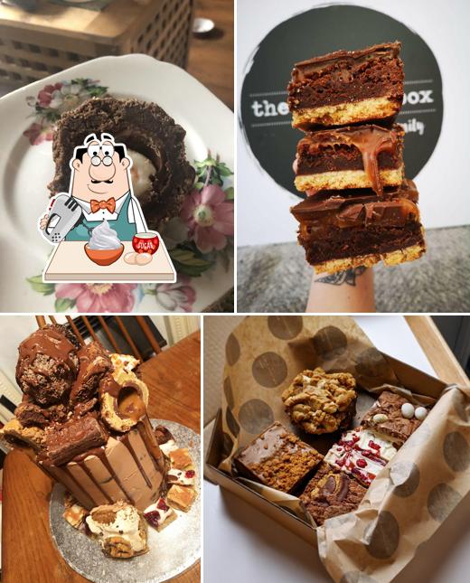 The brownie box by emily serves a variety of sweet dishes