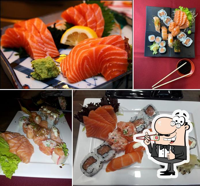 Rolos de sushi são oferecidos por Fischaus Sushi