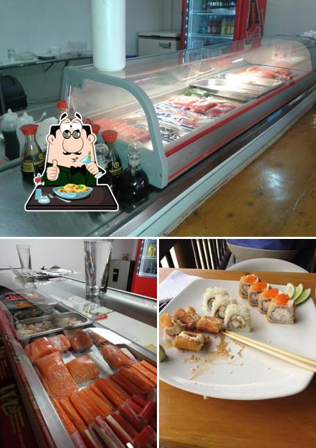 Las imágenes de comida y interior en Sushi To Go
