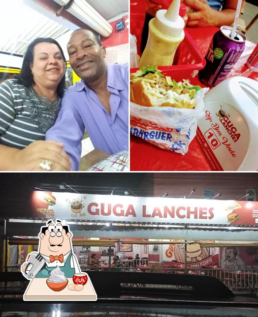 Guga Lanches serve uma escolha de sobremesas