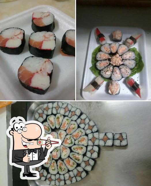 Prove diferentes opções de sushi