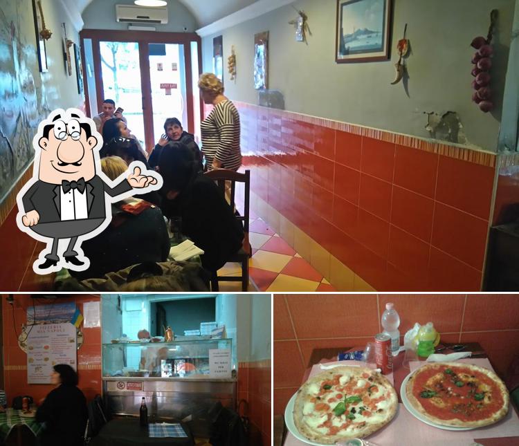 Questa è la immagine che presenta la interni e pizza di PIZZERIA MIA NAPOLI