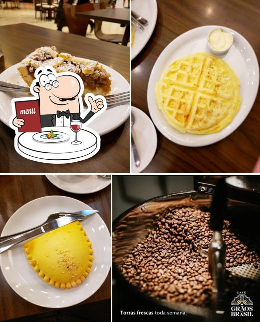 Comida em Café Grãos do Brasil